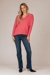 Pink Block Sparkle Cashmere Jumper | Esthēme Cachemire