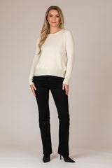 Cream Twinkle Cashmere Jumper | Esthēme Cachemire