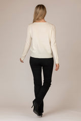 Cream Twinkle Cashmere Jumper | Esthēme Cachemire