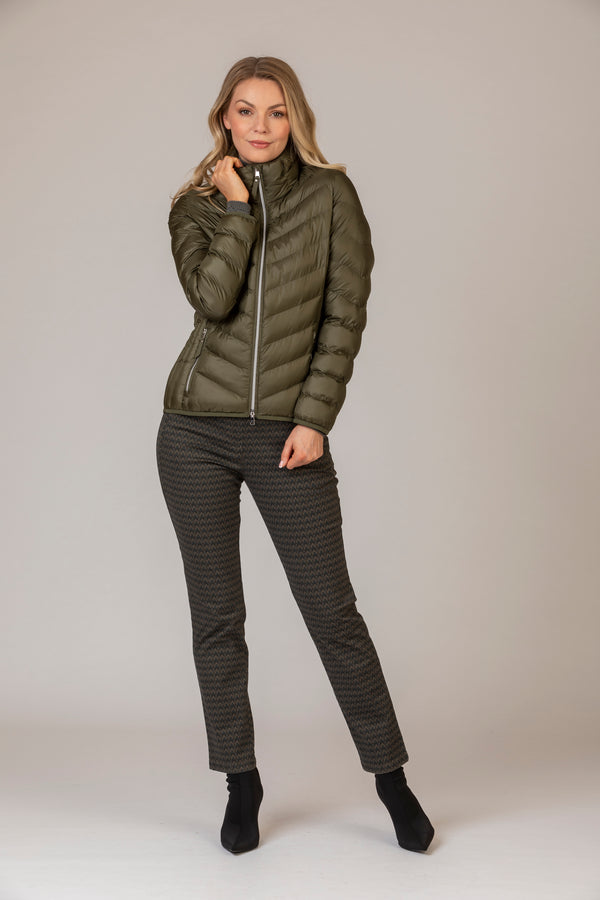 Bern Khaki Padded Jacket | Brax at Sarah Thomson Melrose | Styled with Lavina Trousers