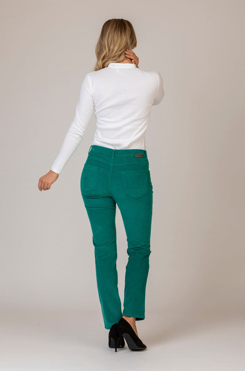 Mary Green Corduroy Trousers | Brax at Sarah Thomson | Back of trousers on model
