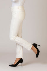 Mary Winter white Corduroy Trousers | Brax at Sarah Thomson | Side profile on model