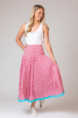 The Arista Skirt Habibi Pink | Handprint Dream Apparel