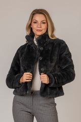 Vie Single Breasted Faux Fur Jacket | Rino & Pelle