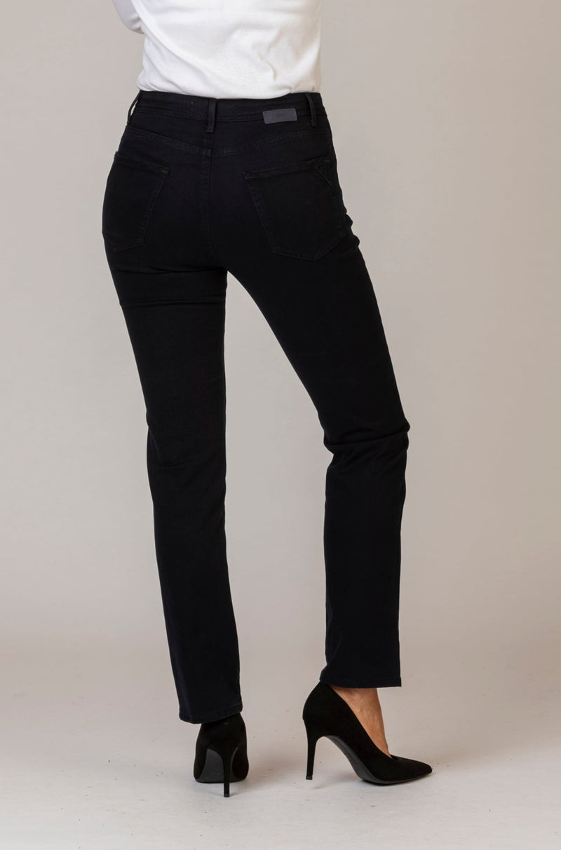 Mary Five Pocket Trousers in Marine Navy | Brax at Sarah Thomson | Back of trousers on model