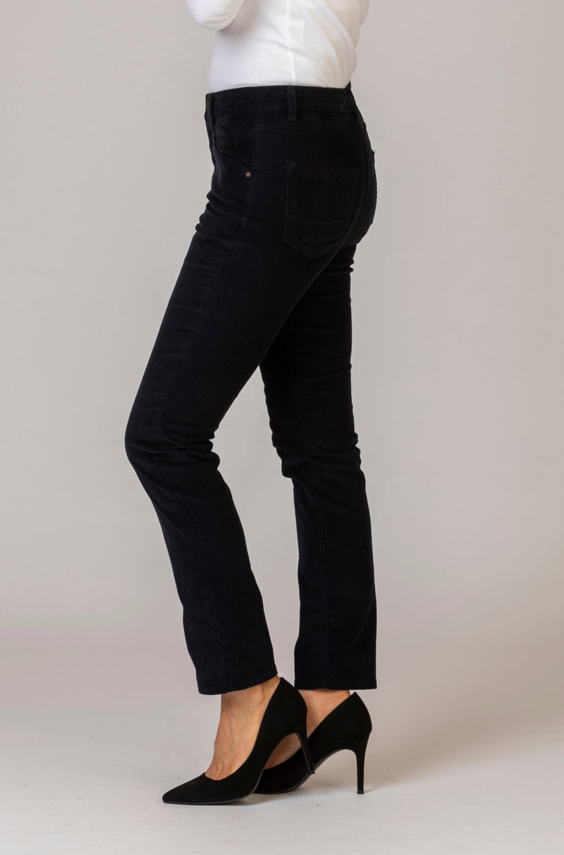 Mary Navy Corduroy Trousers | Brax at Sarah Thomson | Side profile