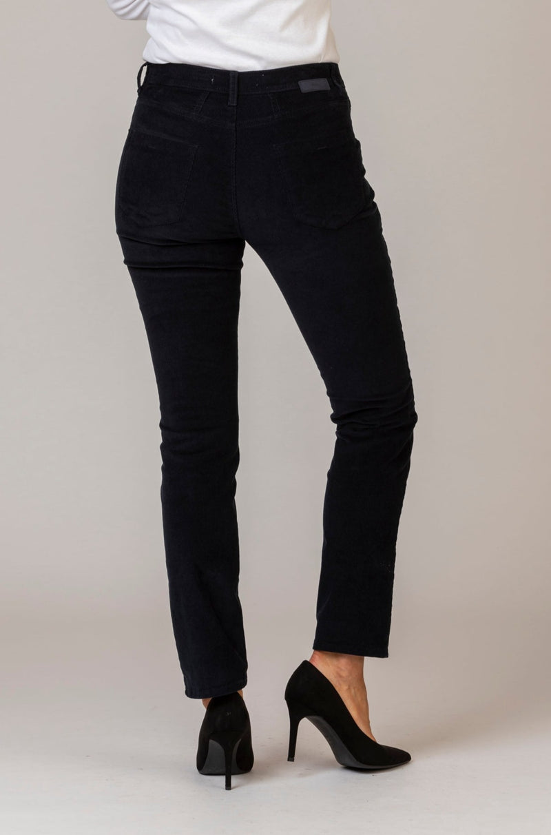 Mary Navy Corduroy Trousers | Brax at Sarah Thomson | Back of trousers on model