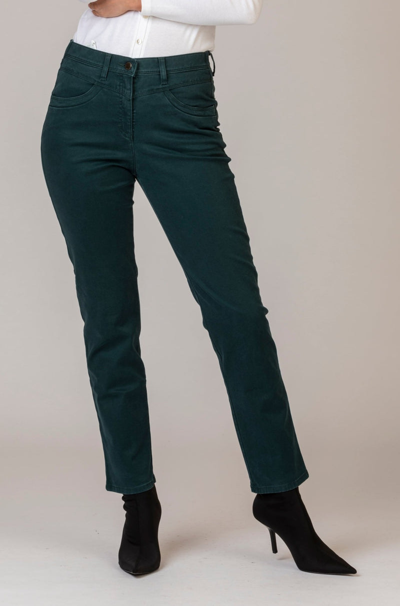 Laura Stretch Green Jeans | Brax at Sarah Thomson