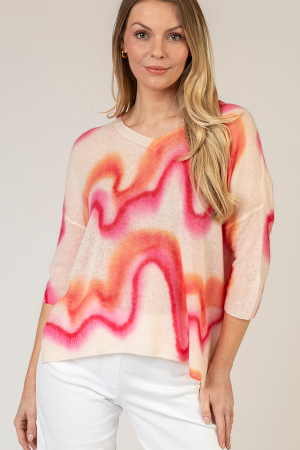 Zig Zag Ombre Cashmere Jumper | Esthēme Cachemire