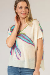 Tropical Short Sleeve Cashmere Jumper | Esthēme Cachemire