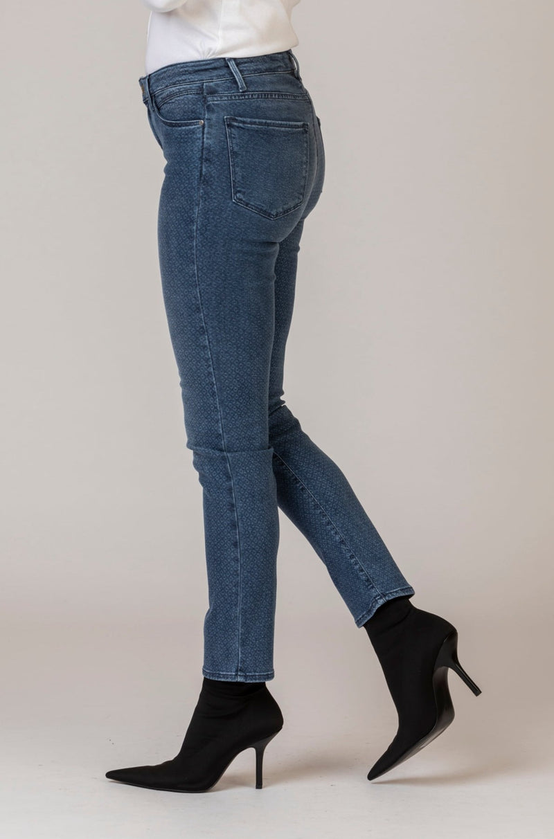 Shakira Patterned Skinny Jeans | Brax at Sarah Thomson Melrose | Side profile