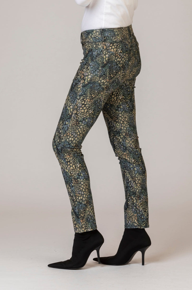 Shakira Winter Patterned Skinny Jeans | Brax at Sarah Thomson | Side profile on model
