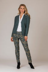 Shakira Winter Patterned Skinny Jeans | Brax at Sarah Thomson | Styled on model with Possum cardigan