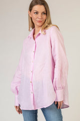 The Oversized Pink Linen Shirt | Sartoria Saracena