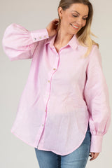 The Oversized Pink Linen Shirt | Sartoria Saracena