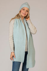 Baby Blue Ribbed Scarf | Fisherman Out of Ireland at Sarah Thomson