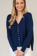 Silk Cardigan with Satin Buttons | Esthēme Cachemire