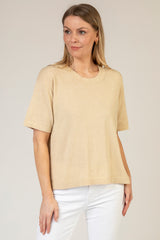 Lurex Round Neck T-Shirt | Esthēme Cachemire