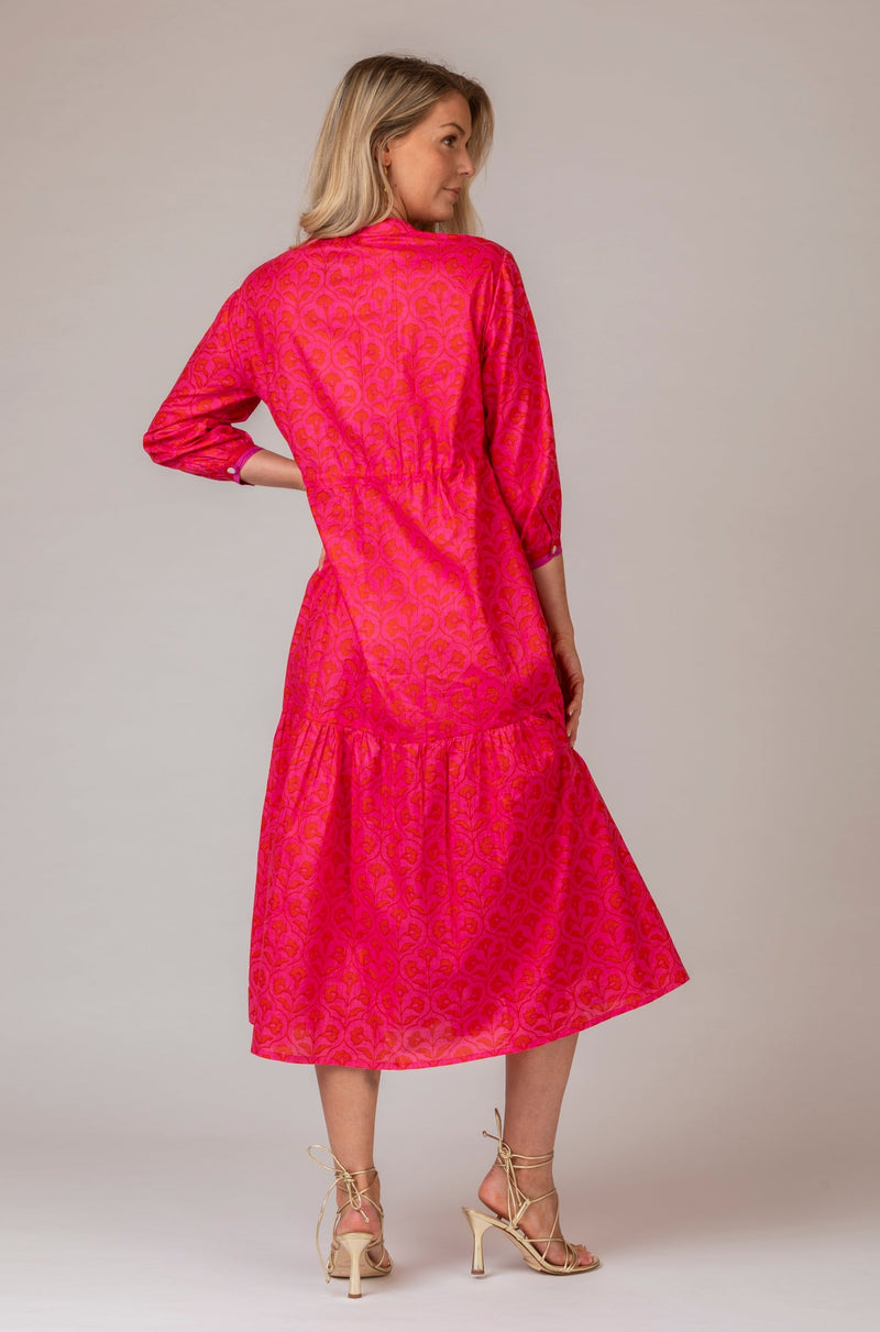 The Tuscany Dress in Pink | Handprint Dream Apparel