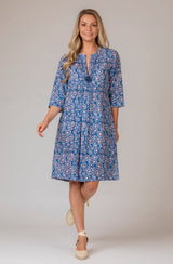 Louisa Blue Ikat Dress | Zen Ethic