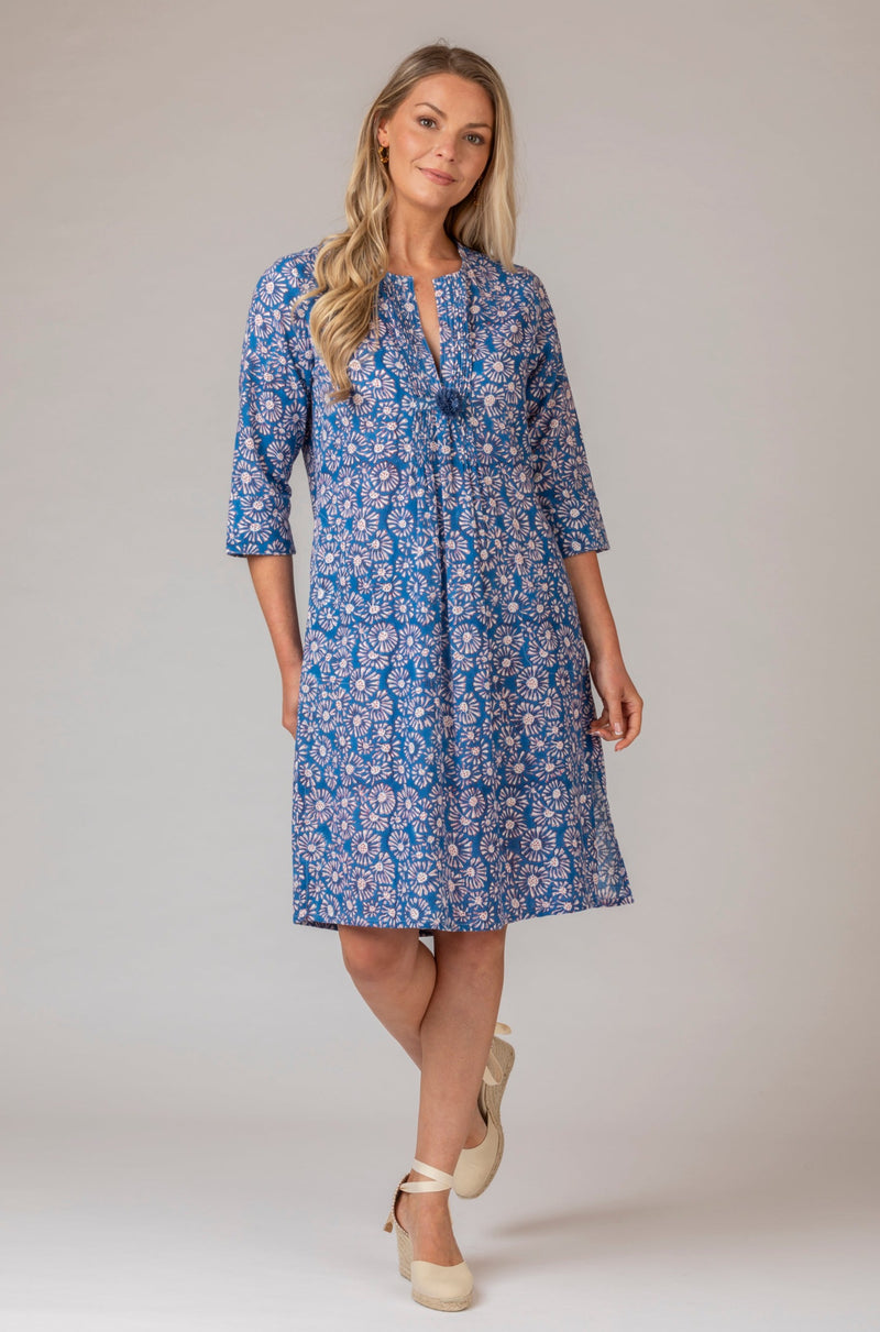 Louisa Blue Ikat Dress | Zen Ethic