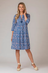 Louisa Blue Ikat Dress | Zen Ethic