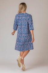 Louisa Blue Ikat Dress | Zen Ethic