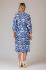 Marcelle Blue Ikat Dress | Zen Ethic