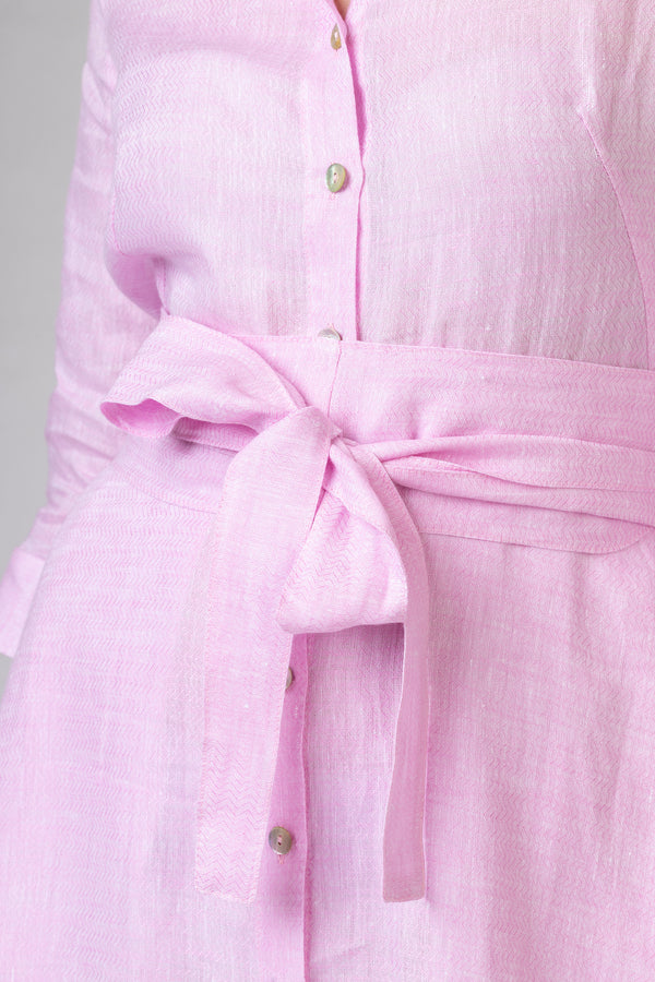 Pink Linen Belt | Sartoria Saracena