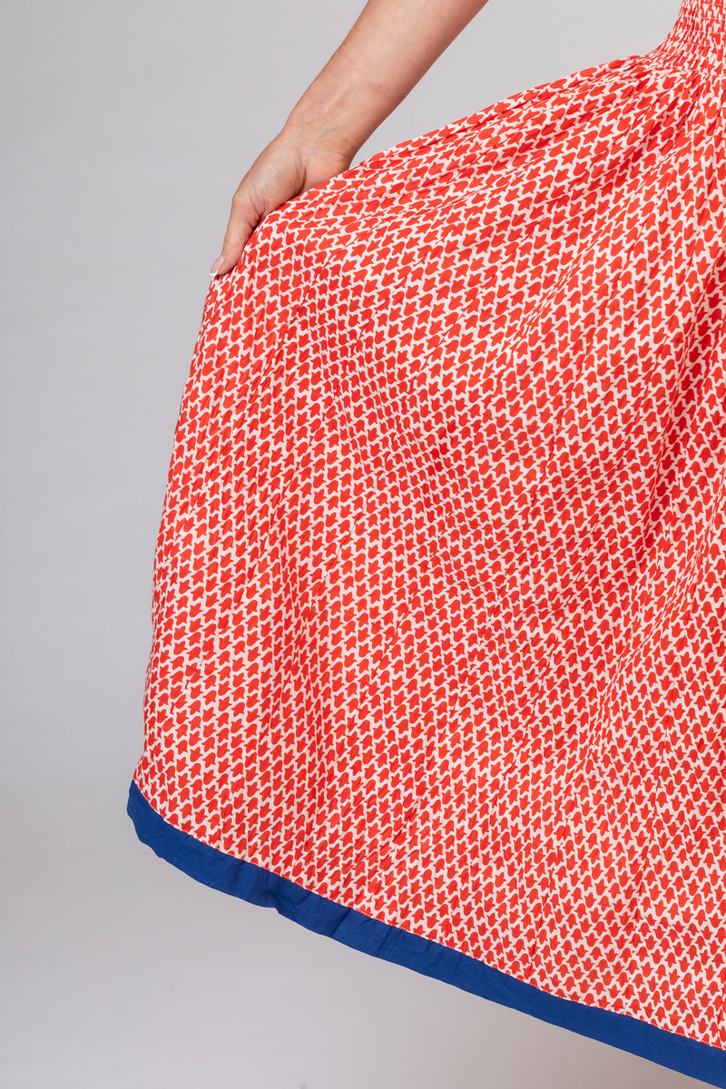 The Arista Skirt Red | Handprint Dream Apparel
