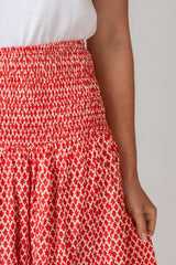 The Arista Skirt Red | Handprint Dream Apparel