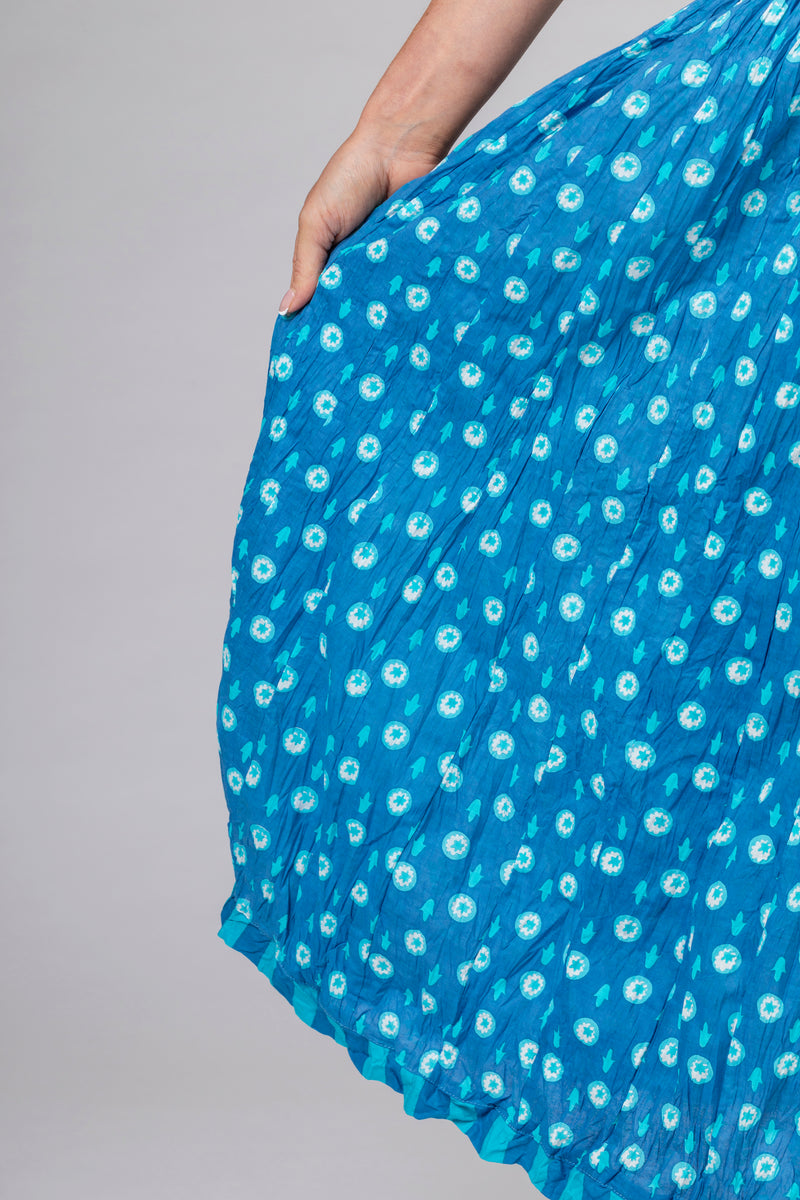 The Arista Skirt Fatima Blue | Handprint Dream Apparel