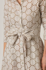 Natural Broderie Anglaise Linen Belt | Sartoria Saracena