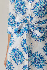 The Mamma Midi Linen Dress in Marrakesh | Sartoria Saracena