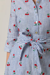 Cherry Stripe Linen Belt | Sartoria Saracena
