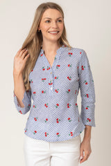 1534RIC Cherry Stripe Shirt | Sartoria Saracena