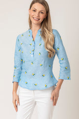 1534RIC Lemons Blue Shirt | Sartoria Saracena