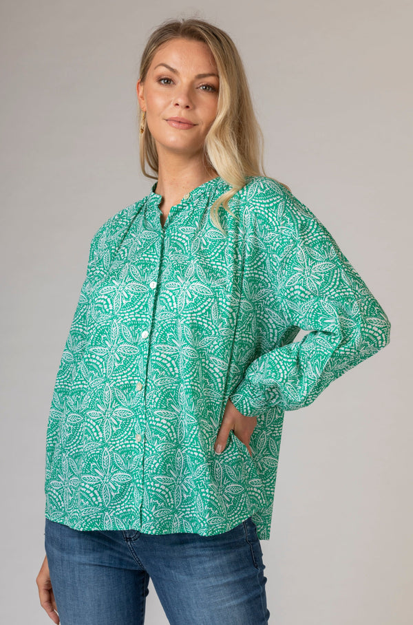 Camille Green Iranja Shirt | Zen Ethic