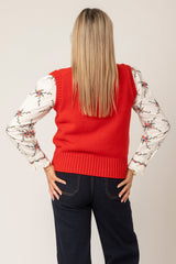 Poppy Red Geelong Lambswool Tank Top | Sarah Thomson