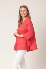 2839NIS-SPI Red Tunic | Sartoria Saracena