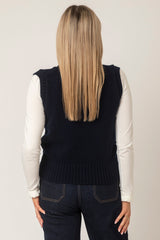 Navy Geelong Lambswool Tank Top | Sarah Thomson