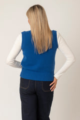 St Kilda Blue Geelong Lambswool Tank Top | Sarah Thomson