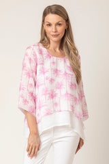 Pink Palms Layered Top | Sartoria Saracena