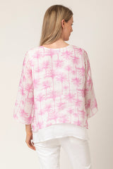 Pink Palms Layered Top | Sartoria Saracena