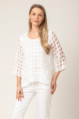 White Check Layered Top | Sartoria Saracena
