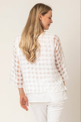 White Check Layered Top | Sartoria Saracena