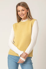 Acacia Yellow Geelong Lambswool Tank Top | Sarah Thomson
