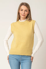 Acacia Yellow Geelong Lambswool Tank Top | Sarah Thomson