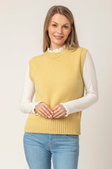 Acacia Yellow Geelong Lambswool Tank Top | Sarah Thomson