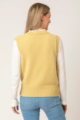 Acacia Yellow Geelong Lambswool Tank Top | Sarah Thomson